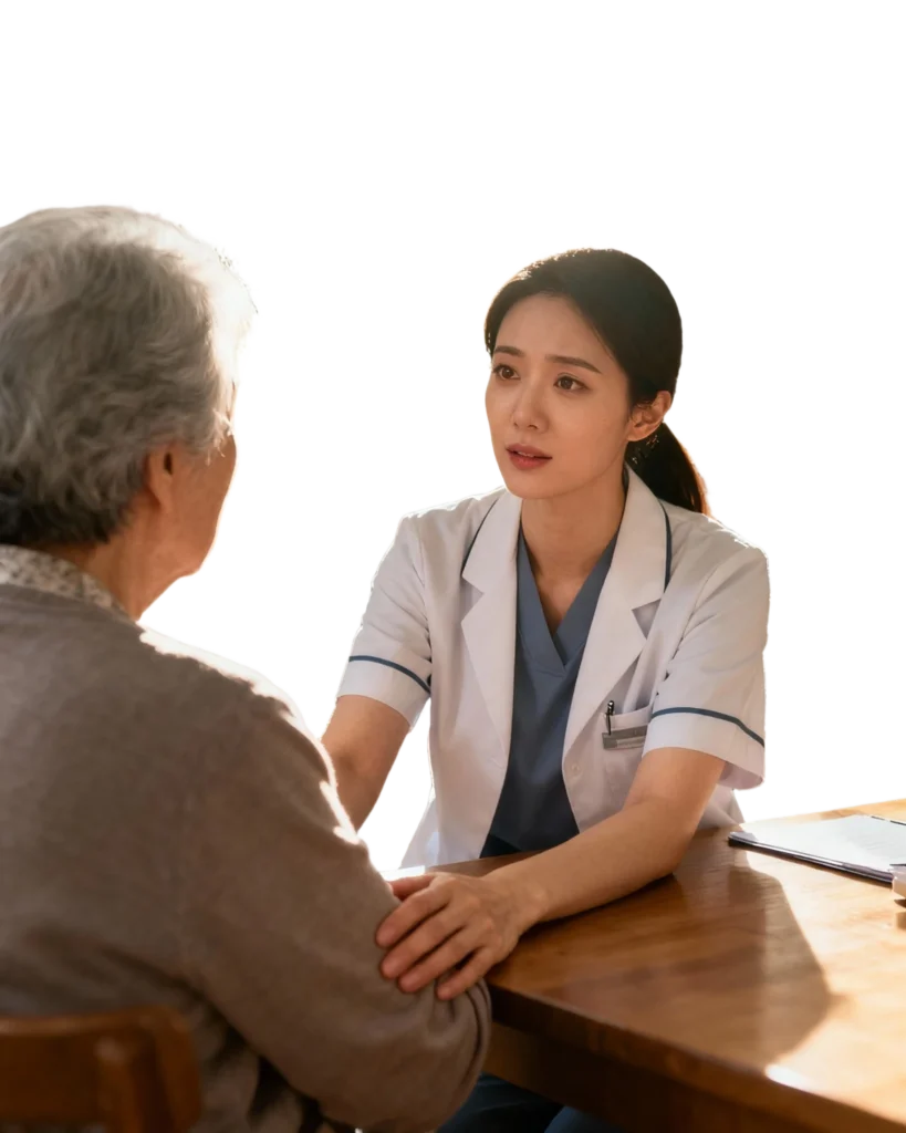 PSW working with client in home care Toronto